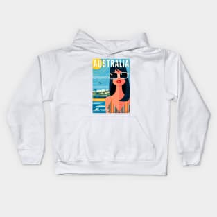 Maroubra Travel Poster Kids Hoodie